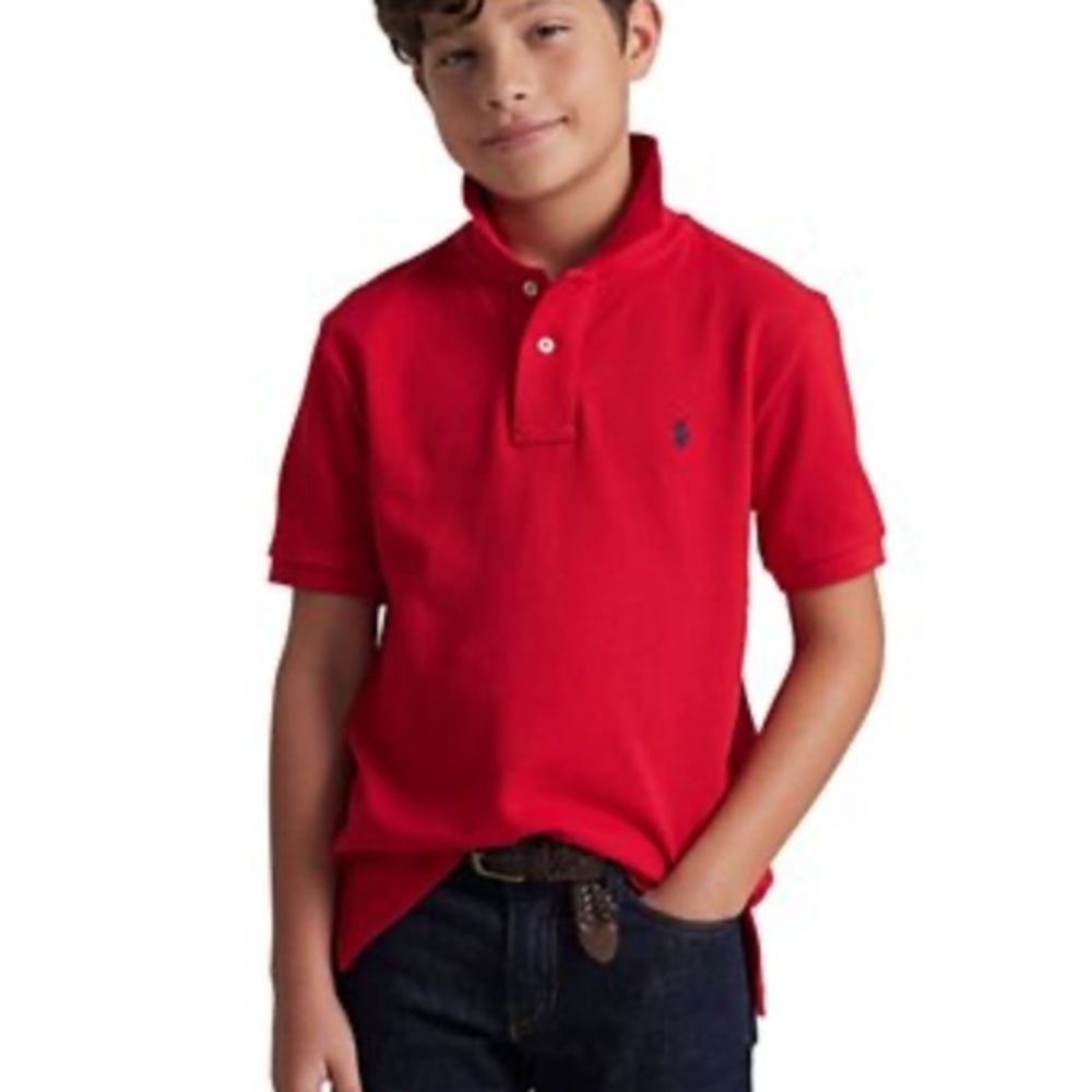🍵🍕🍭CLOSEOUT POLO Ralph Lauren shirt short sleeve prep classic cotton XL red